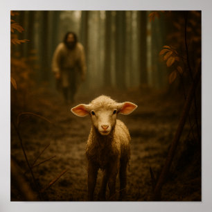 Den gode herden och det förlorade fåret poster