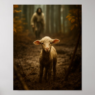 Den gode herden och det förlorade lammet – Jesus & Poster
