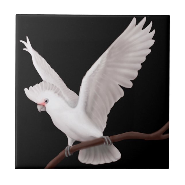 Den Goffins kakaduapapegojan belägger med tegel Kakelplatta (Framsidan)