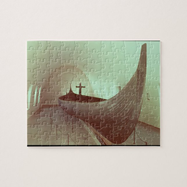 Den Gokstad longshipen (trä) Pussel (Horisontell)