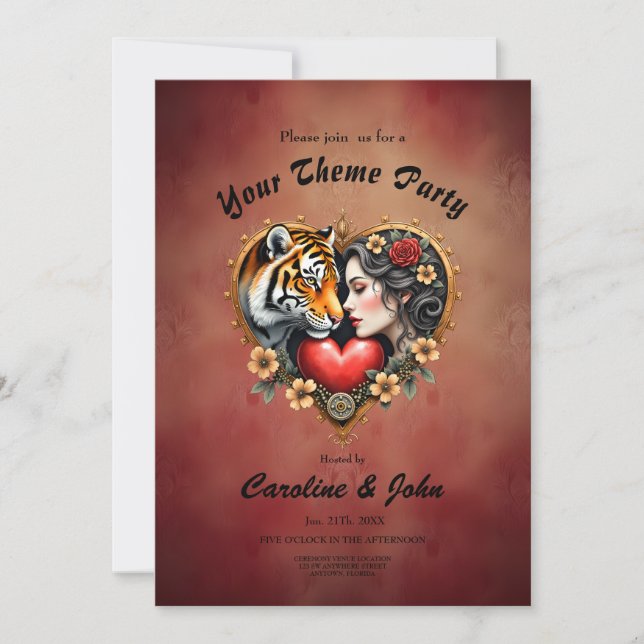 Den gömt vildmarkens hjärta. inbjudningar (Framsida)