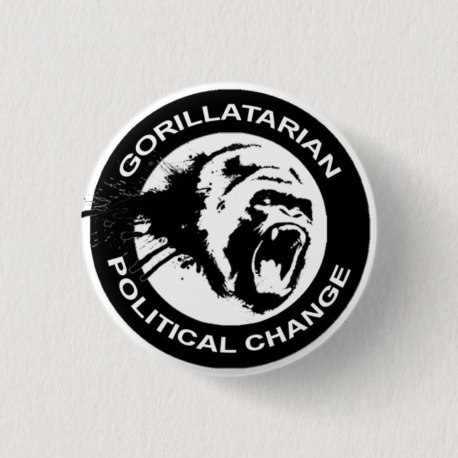 Den Gorillatarian rundan knäppas Knapp (Framsida)