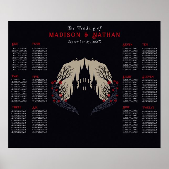 Den gotiska Blommigtens säte i Bröllop Bröllop Poster (Framsidan)