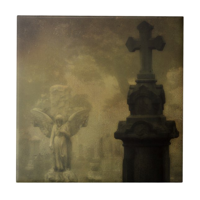 Den gotiska dimman kakelplatta (Framsidan)