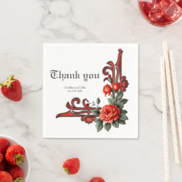 Den gotiska elegansen i hjärtat pappersservett