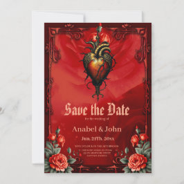 Den gotiska elegansen i hjärtat spara datumet