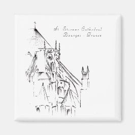 Den gotiska katedralen i Bourges, Frankrike Magnet