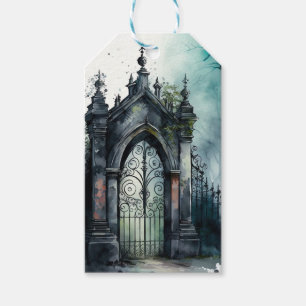 Den gotiska kyrkogårdens Grind-seriens design 11 Presentetikett