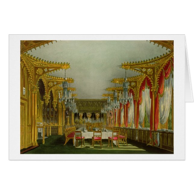 Den gotiska matsalen på det Carlton huset från Hälsningskort (Framsidan Horizontal)