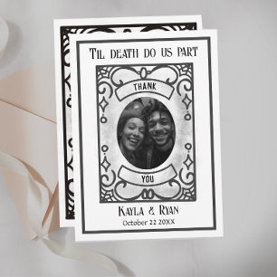 Den gotiska Mörken och Moody Bröllop Tack Kort