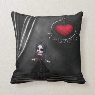 Den gotiska romanska Goth flickan & hängande Kudde