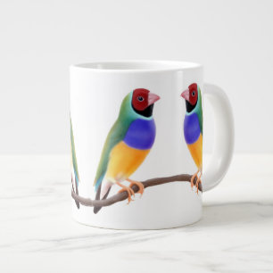Den Gouldian finchen kopplar ihop muggen Jumbo Mugg