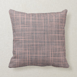 Den gråa checkers för burlap för Fauxlinnekanfas Kudde