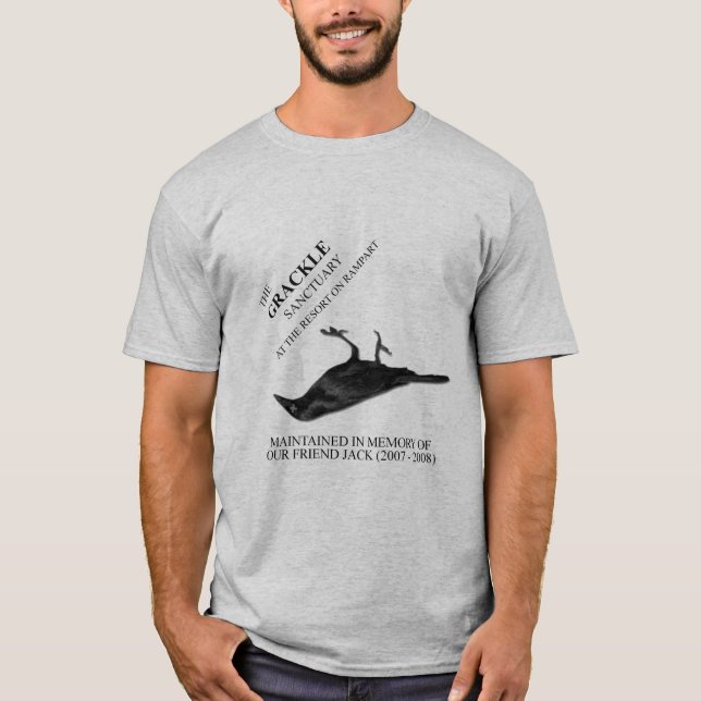 Den Grackle fristaden Tee Shirt (Framsida)