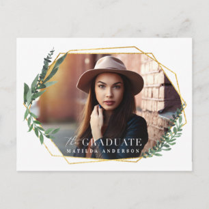 Den graduerade bladverket och det gyllene geometri meddelande vykort