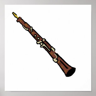 Den grafiska Oboe abstraktbruntet avbildar Poster