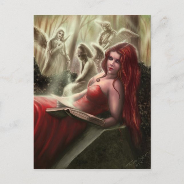 Den gråta änglarvykortet vykort (Framsida)