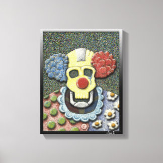 Den Gråtande Clown-Färg-pointillismen/Gouache Canvastryck