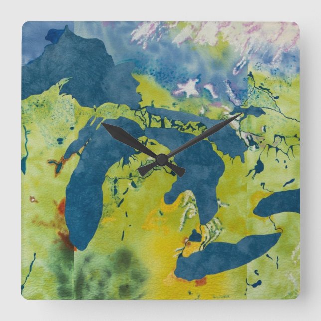 Den Great Lakes väggen tar tid på Fyrkantig Klocka (Framsida)