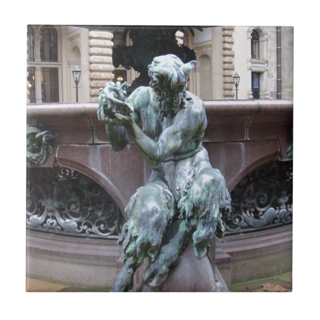 Den grekiska guden panorerar kakelplatta (Framsidan)