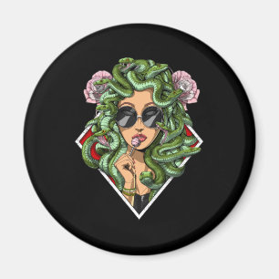 Den grekiska gudinnan Medusa Magnet