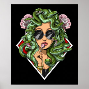 Den grekiska gudinnan Medusa Poster