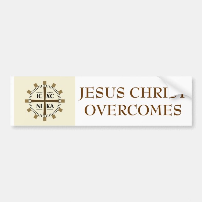 Den grekiska "Jesus Kristus övervinner ", Bildekal (Framsidan)