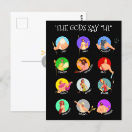 Den grekiska mytologins tolv olympiska gudar vykort