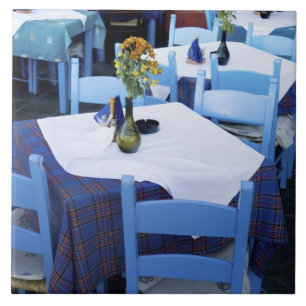 Den grekiska ön Kreta och den gamla staden Chania Kakelplatta