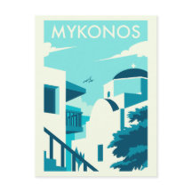 Den grekiska ön Mykonos Poster
