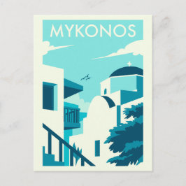 Den grekiska ön Mykonos Poster Vykort