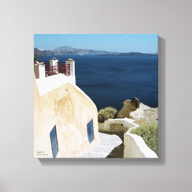 Den grekiska ön Santorini canvas (Framsida)