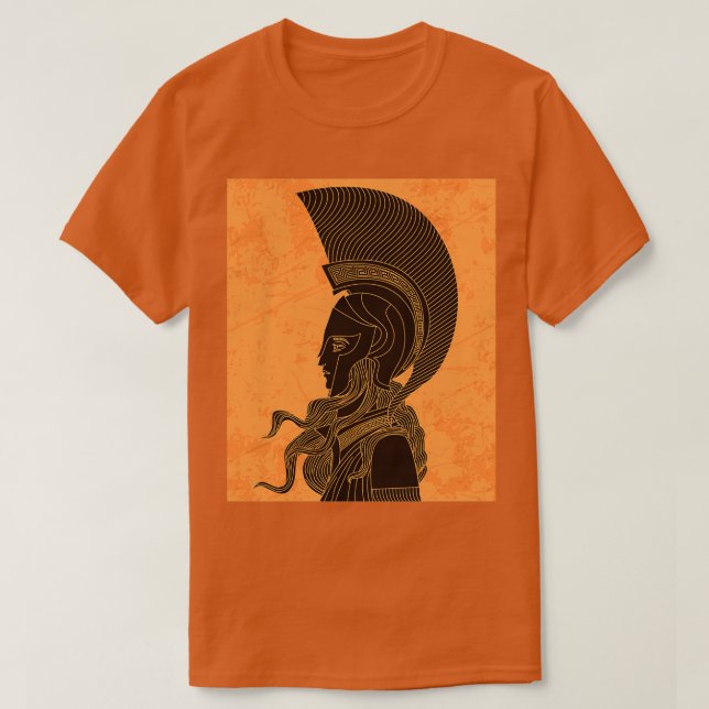 Den grekiska orangen och den svarta amphora teckni t shirt (Design framsida)