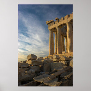 Den grekiska parthenon från södra änden poster