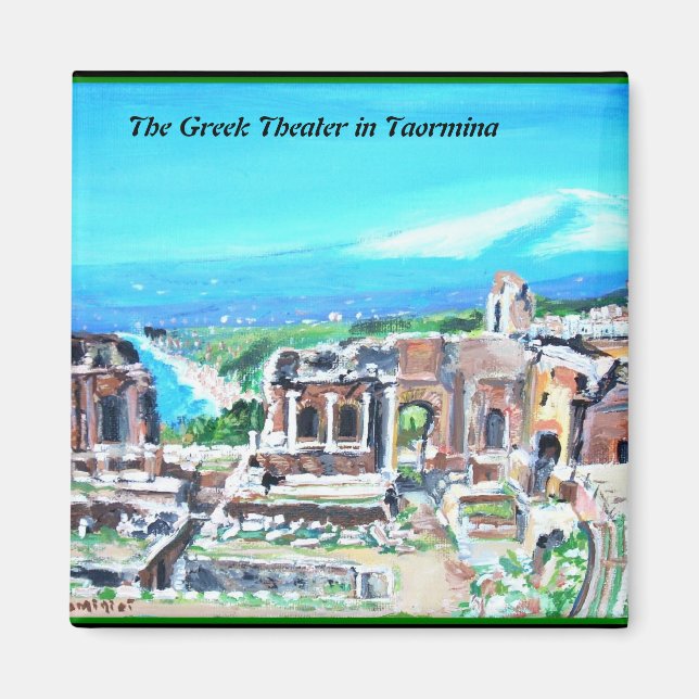 Den grekiska teatern i Taormina - Magnet (Framsidan)