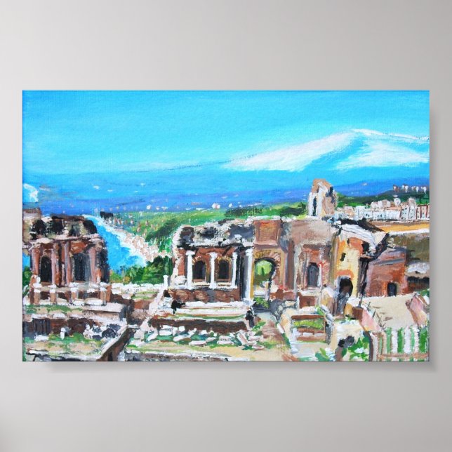 Den grekiska teatern på Sicilien - Poster (Framsidan)