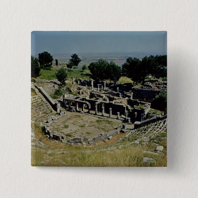 Den grekiska theatren knapp (Framsida)