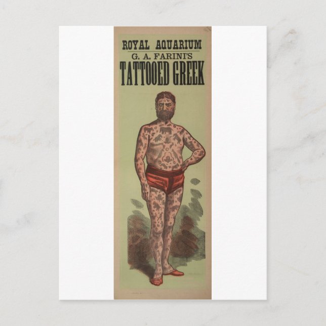Den grekiske tatueringen vykort (Framsida)