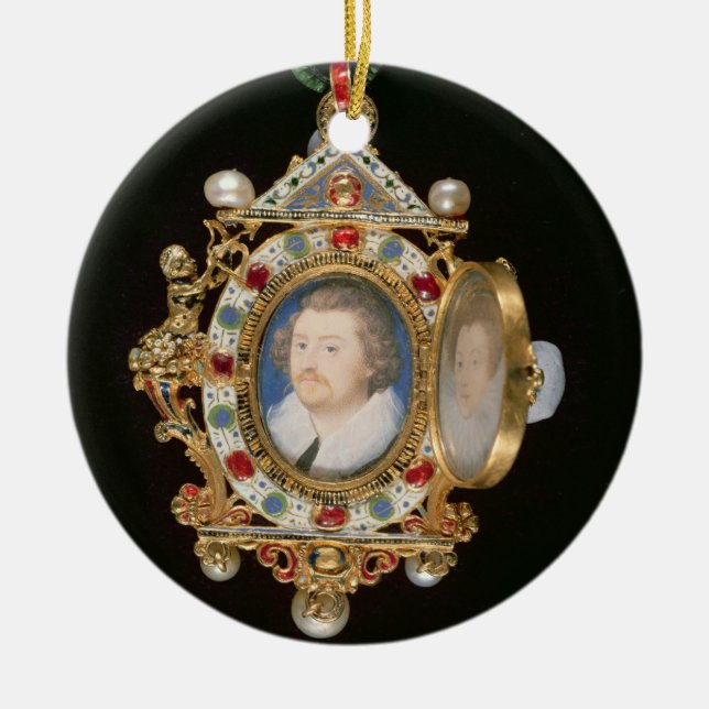 Den Gresley juveln, med miniatyrporträtt av herr Julgransprydnad Keramik (Framsidan)