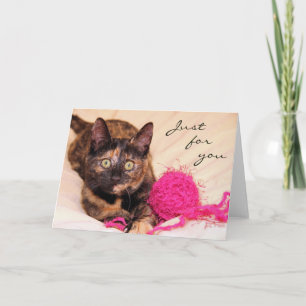 Den Greyfoot katträddingen Tortie för dig Card Kort