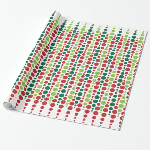 Den grön julen som är röd &, pricker mönster presentpapper