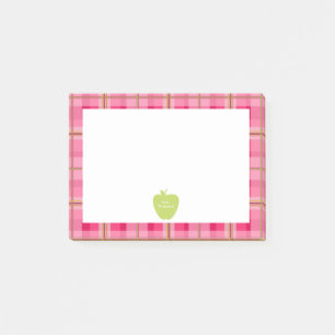 Den gröna Apple plädlärare Postar-it® noterar Post-it Block