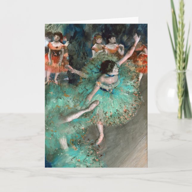 Den gröna dansare (danseusen Verte) Edgar Degas Kort (Framsida)