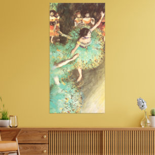 Den gröna dansösen av Edgar Degas, Vintage Ballet Canvastryck