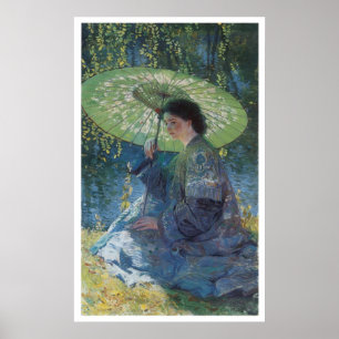 Den gröna Ett slags solskydd, grabben 1909 steg Poster