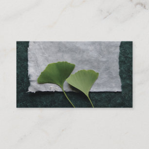 den gröna ginkgoen lämnar visitkorten visitkort