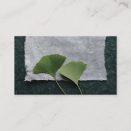 den gröna ginkgoen lämnar visitkorten visitkort