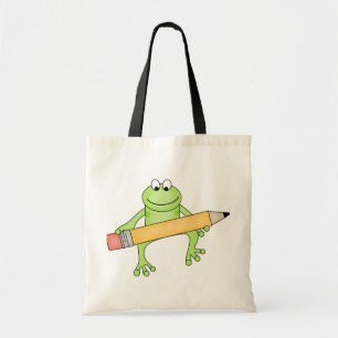 Den gröna grodan med ritar Tshirts och gåvor Tygkasse