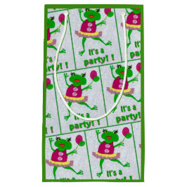 Den gröna grodapartygåvan hänger lös för något