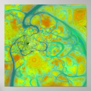 Den gröna jorden - kricka- & guldTides Poster